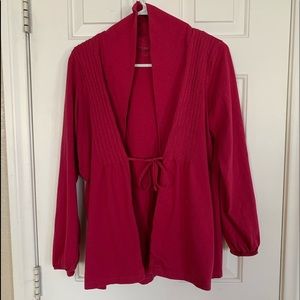 L.L. Bean red cardigan